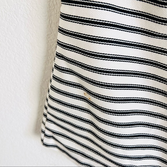 TOPSHOP Black & White Striped Button Suit Mini Skirt - Picture 11 of 12